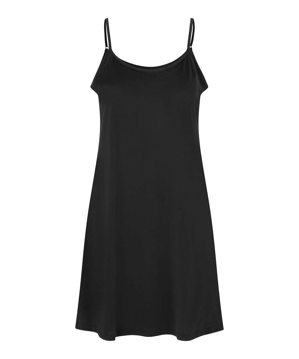 Helle Black Slip Dress Spaghetti Strap Tunic Masai Copenhagen