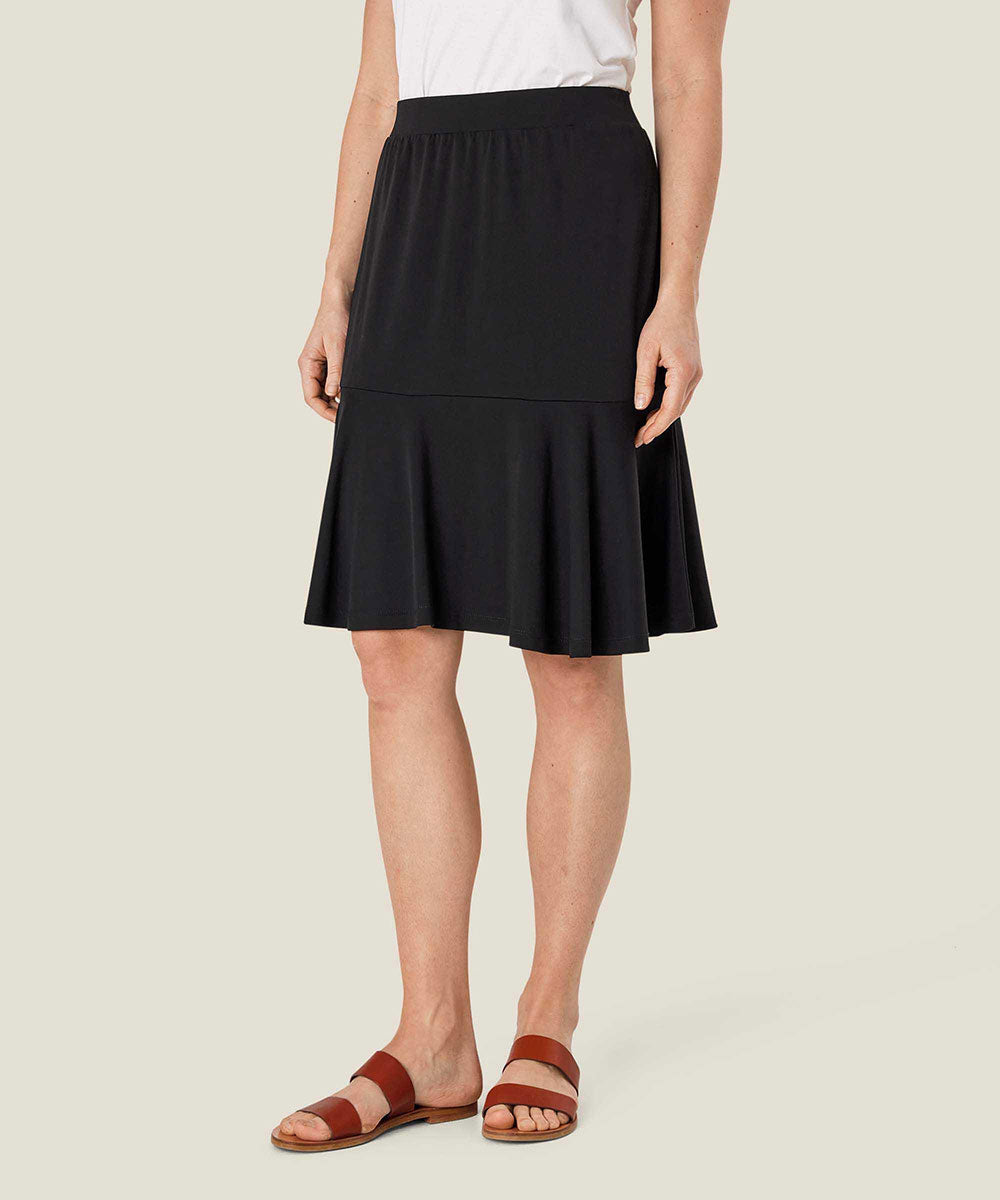 Scarla Ruffle Hem Knee-Length Skirt