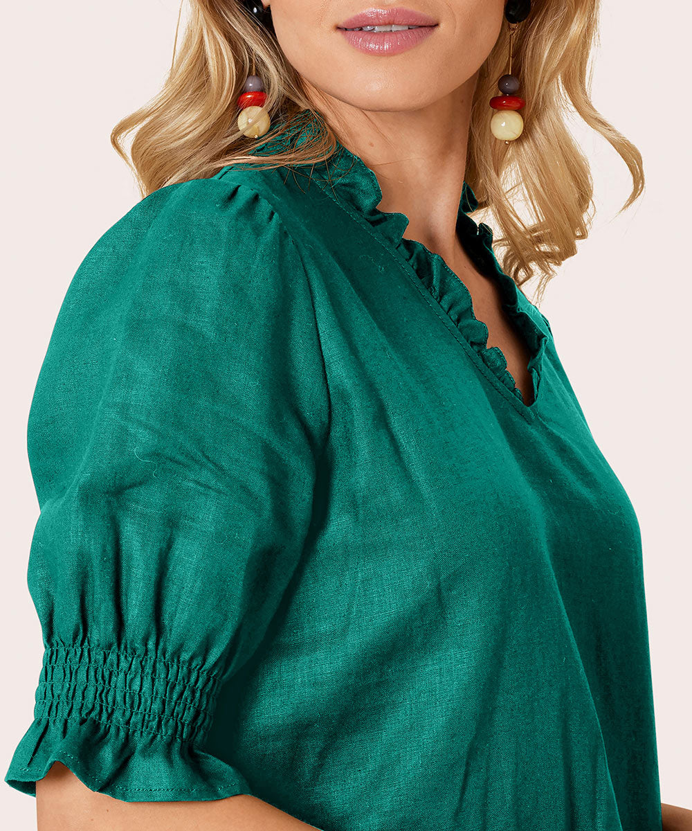 Nydela Smock-Sleeve Dress Nydela Smock-Sleeve Dress
