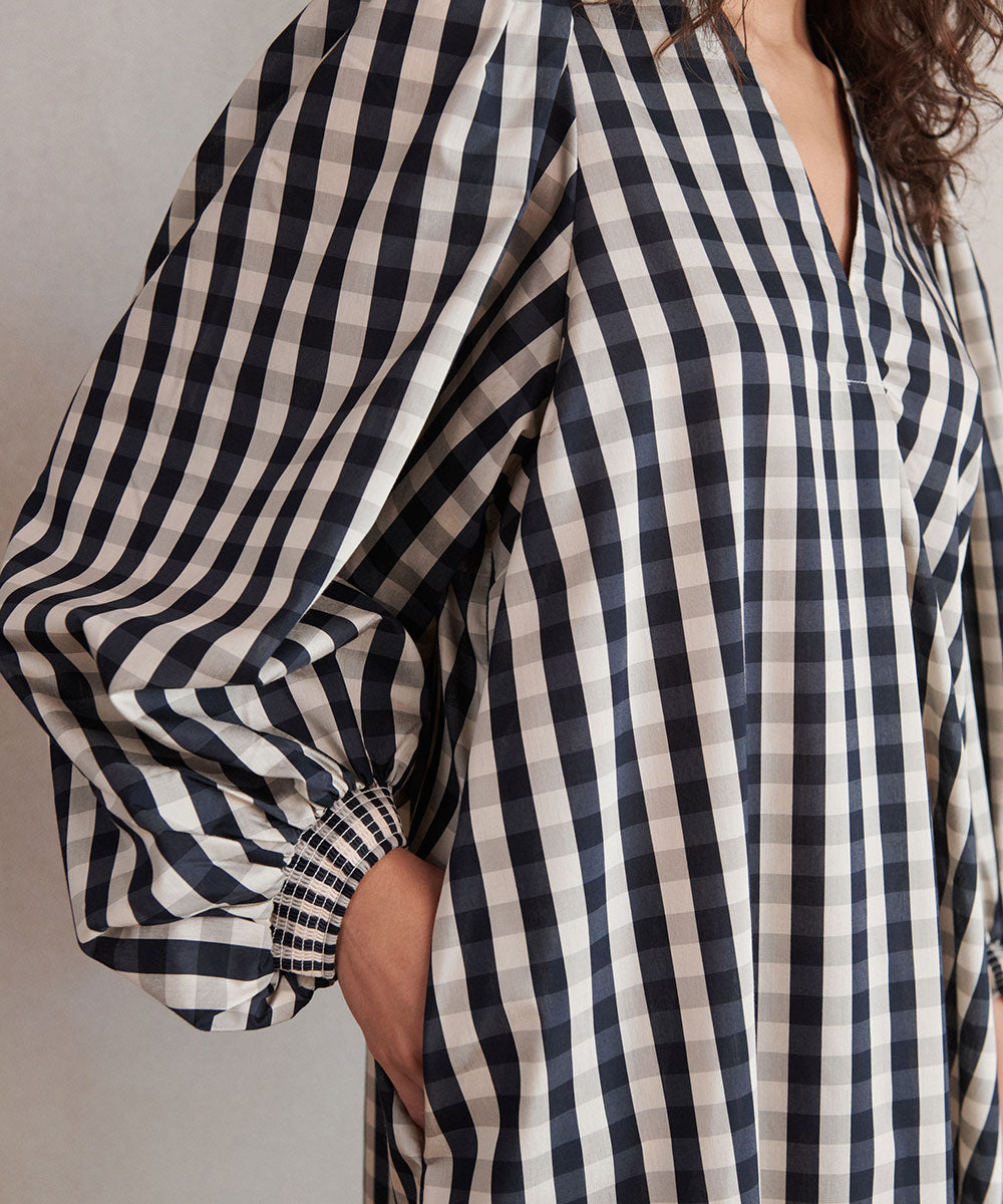 ANDMARY】Nadia check long dress