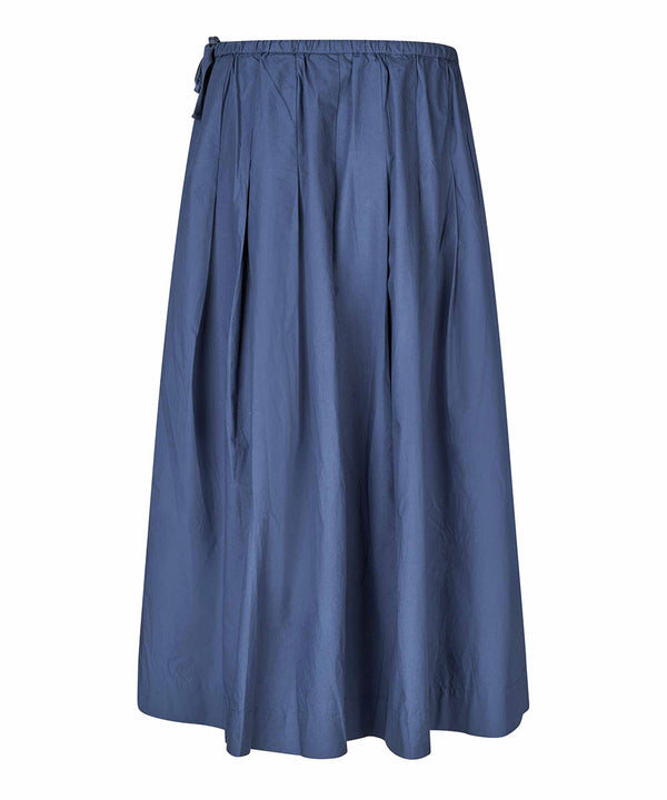 Dark Blue High Waist A Line Elastic Waist Linen Skirt 3339 Dark Blue High Waist A Line Elastic Waist Linen Skirt 3339