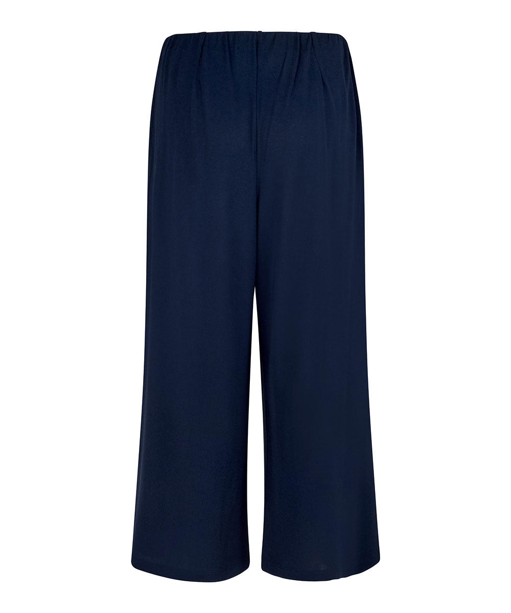 Pam Cropped Pant Navy Blue Wide Leg Pants Masai Copenhagen